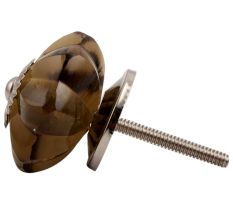 Smoky Melon Glass Cabinet Knob