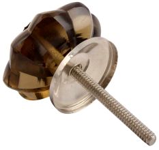 Smoky Melon Glass Cabinet Knob