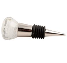 Clear Diamond Glass Wine Stopper