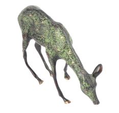 Home Decor Painated Bronze Deer Fawn Doe Figurine