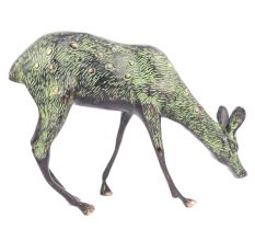 Home Decor Painated Bronze Deer Fawn Doe Figurine