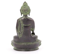 Green Bronze Sitting Buddha Statue