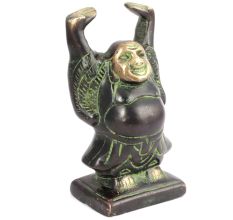 Brass Standing Laughing Buddha Statue
