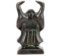 Brass Standing Laughing Buddha Statue