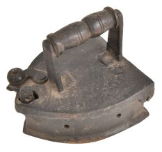 Old Broad Brass Charcoal Iron
