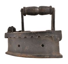 Old Broad Brass Charcoal Iron