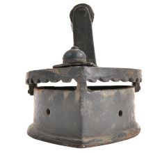 Old Broad Brass Charcoal Iron