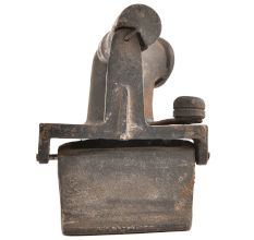 Primitive Charcoal Chimney Sad Iron Wood Handle