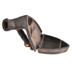 Wood Handle Rustic Charcoal Chimney Sad Iron