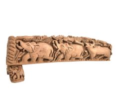 Carved Wooden Elephants with Stand Collectable