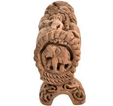 Carved Wooden Elephants with Stand Collectable