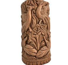 Indian Peacock Rose Engraved Home Decor Collectable