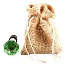 Green Octagon Shape Glass Wine Stopper