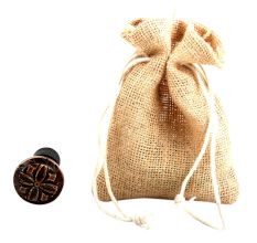 Brown Tiny Flower Bone Wine Stopper