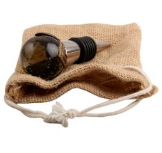 Antique Smoky Bubble Glass Wine Stopper