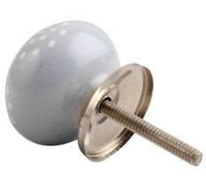 Light Grey Dotted Ceramic Cabinet Knob Online