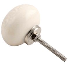 Cream Ceramic Floral Cabinet Knob Online