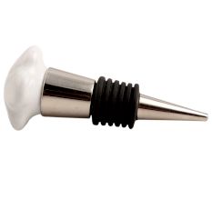 White Flower Ceramic Wine Stopper