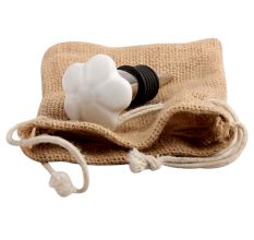 White Flower Ceramic Wine Stopper