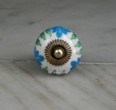 Blue Flower Knob