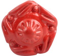 Red Flower Metal Knobs 