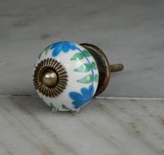 Blue Flower Knob