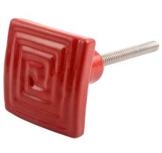 Red Restoration Metal Knobs 
