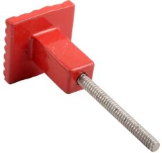 Red Square Border Metal Knobs