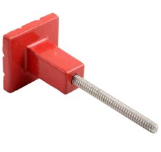 Red Square Metal Knobs