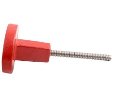 Red Oval Flower Metal Knobs 