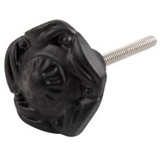 Black Flower Metal Knobs