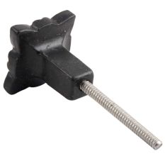 Black Four Leaf Metal Knobs