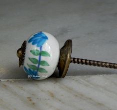 Blue Flower Knob