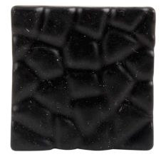 Black Hammered Square Metal Knobs