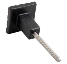 Black Hammered Square Metal Knobs