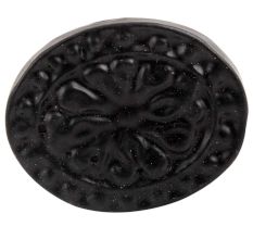 Black Oval Flower Metal Knobs
