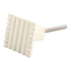 Cream Square Border Metal Knobs