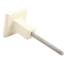 Cream Square Border Metal Knobs