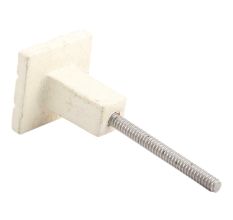 Cream Square Metal Knobs
