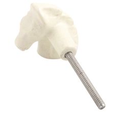 Cream Horse Metal Knobs
