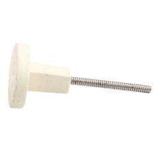 Cream Oval Flower Metal Knobs