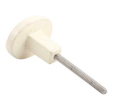 Cream Oval Flower Metal Knobs