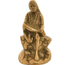 Brass Sitting Shirdi Sai Baba Statue