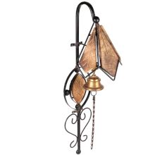 Mango Wood Wrought Iron & Wood Door Bell