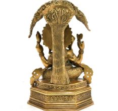 Bronze Ganpati Sitting Under the Tree