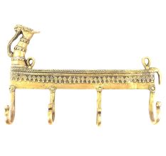 Handcasted 4 Brass Camel Head 4 Wall Hooks