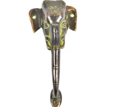 Brass Elephant Head Door Handle Arch