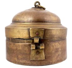 Brass Chapati Box with Handle & Latch 11 inches