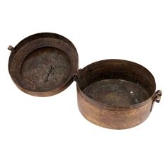 Brass Chapati Box with Handle & Latch 11 inches