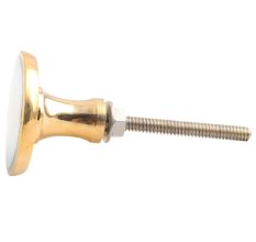 White Wheel Glass and Metal Knobs Online